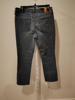 Levi's 505 Women's Jeans Size 12 Short Blue Straight Leg Stretch Denim